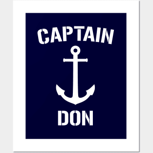 Nautical Captain Don Personalized Boat Anchor Posters and Art